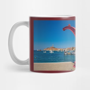 Old Boat Crane in Rovinj, Croatia Mug